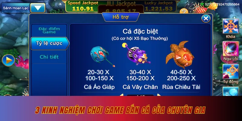 3 kinh nghiệm chơi game bắn cá của chuyên gia