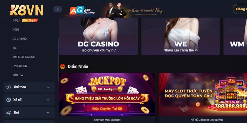 Giao diện thiết kế sảnh Casino hài hòa và nổi bật