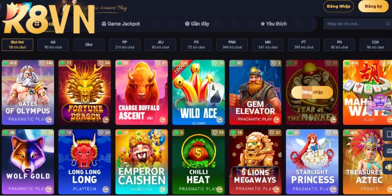 Những tựa game Slot K8vn được nhiều người yêu thích